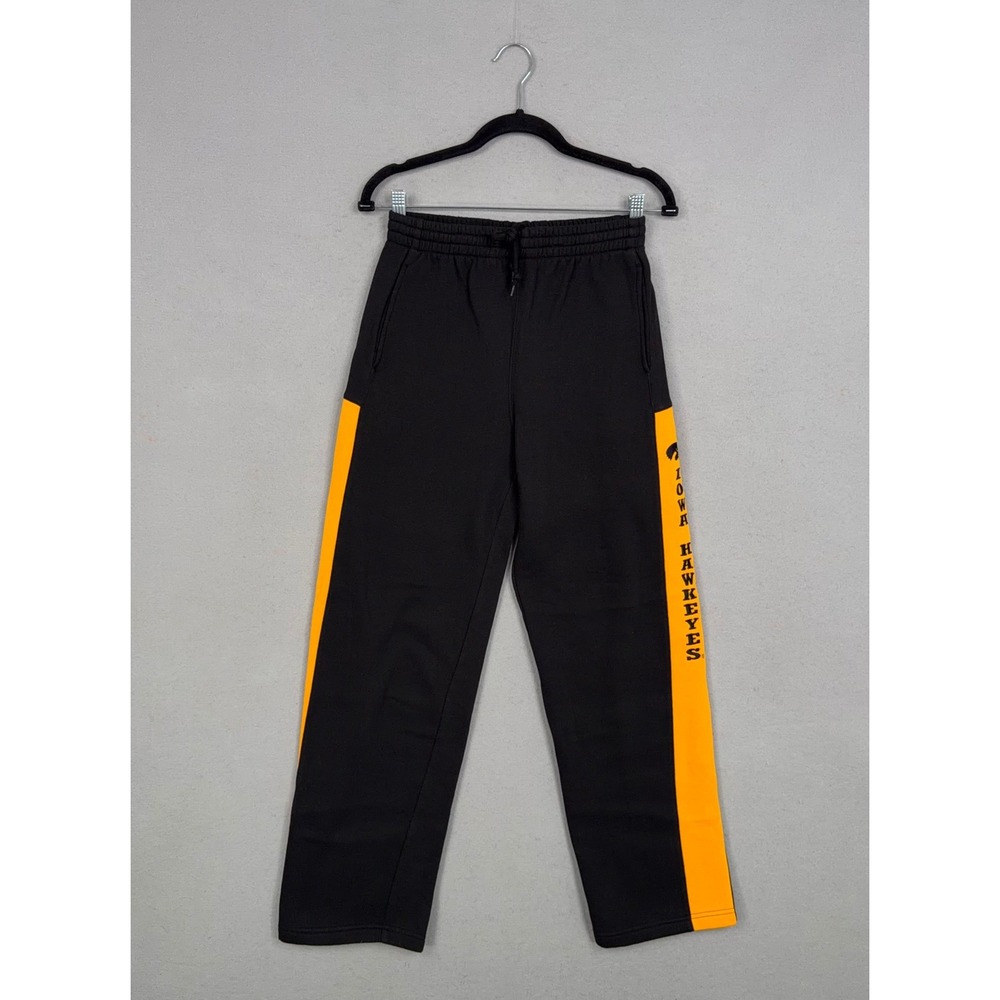 Red Oak Iowa Hawkeyes Sweatpants Adult Small Black Yellow Striped NCAA Gameday
